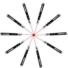 650nm Red Laser Pointer Pen Light Visible Single Beam AAA Lazer Torch 10PCS 9900 Miles Mini Small Teaching Pen Light Pet Toys (Color: Red)